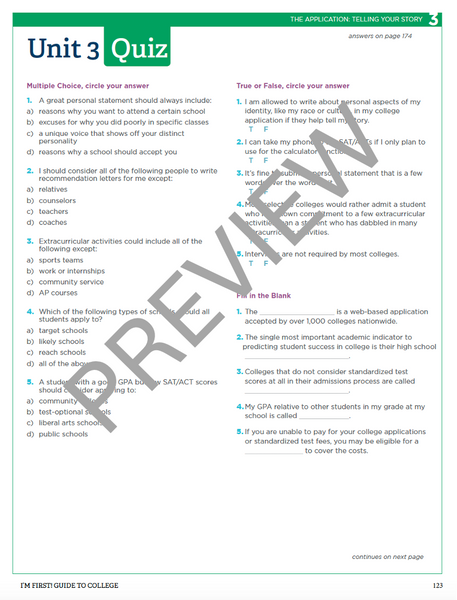 2026 I'm First! Guide to College